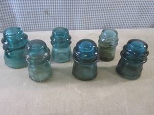 (BSB) 6 Assorted Size Vintage Green...