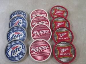 (EC1) 12 Miller Beer Thick Rubber 4...