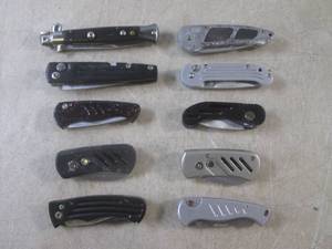 (D-3) 10 Assorted Folding Knives...