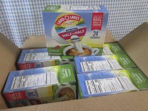 (B-2) 6 Boxes of 24 Half and Half C...