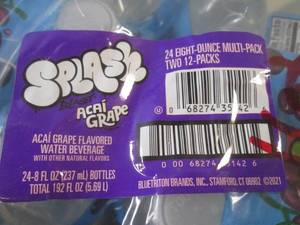 (C-1) 24 Bottles of Splash Acai Gra...