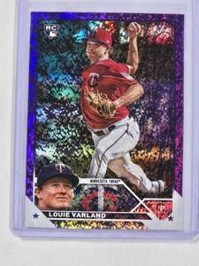 lot 8 image: Louie Varland Purple Shimmer Rookie Card 2023 Topps No. 441