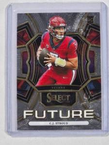 lot 9 image: C.J. Stroud FUTURE 2023 Panini Select NFL Rookie Card No. FUT-CST