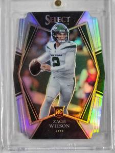 lot 10 image: Zach Wilson Rookie Card 2021 Panini Select  Premier Level Encased No. 144