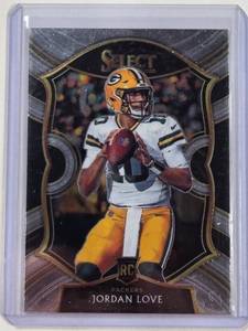 lot 19 image: Jordan Love 2020 Panini Select Football Concourse Rookie Card No. 47