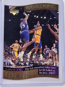 lot 23 image: Kobe Bryant 1998 Upper Deck Die Cut Memorable Moments No. 4 of 10