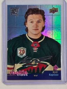 lot 31 image: Kirill Kaprizov Rookie  2021 Upper Deck Rookie Class No. RC-1