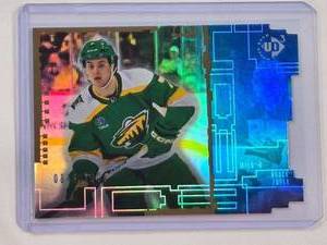 lot 32 image: Brock Faber Rookie 2023-24 Upper Deck Foil Die Cut No. UD3-7, Numbered 8491000