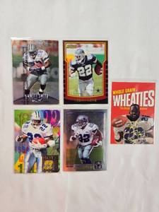 lot 44 image: Lot of 5 Emmitt Smith Premium Inserts Including Wheaties