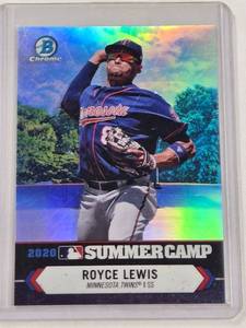 lot 52 image: Royce Lewis Rookie Refractor MLB Summer Camp  Bowman Chrome No. SC-22