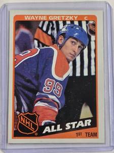 lot 55 image: Wayne Gretzky 1984 NHL All-Star 1st Team Topps No. 154