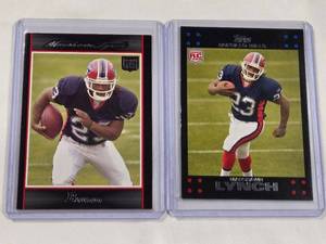 lot 60 image: Lot of 2 Marshawn Lynch Rookie Cards