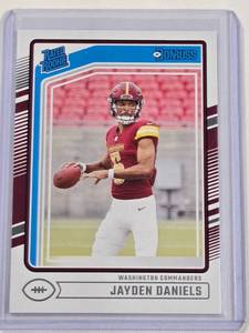 lot 63 image: Jayden Daniels Rated Rookie Color Match 2024  Panini Donruss No. 389