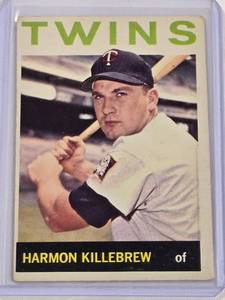 lot 68 image: Harmon Killebrew 1964 Topps #177 Vintage Baseball Card