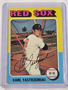 lot 71 image: Carl Yastrzemski 1975 Topps #280 Vintage Baseball Card