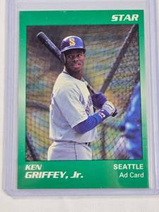 lot 74 image: Ken Griffey Jr. Rookie Card by The Star Company - Seattle Ad Card