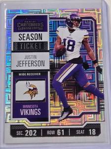 lot 78 image: Justin Jefferson 2023 Panini Contenders Silver Season Ticket No. 67