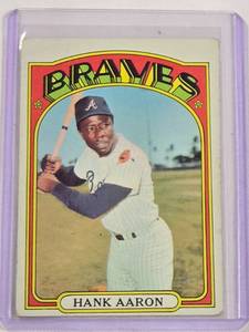 lot 84 image: Hank Aaron 1972 Topps Vintage Baseball Card #299