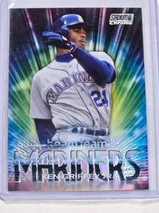 lot 97 image: Ken Griffey Jr. 2020 Stadium Club Chrome Refractor Beam Team No. BT-8