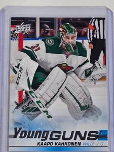 lot 101 image: Kaapo Kahkonen Rookie 2019-20 Upper Deck Young Guns No. 470