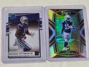 lot 103 image: Lot of Michael Pittman Jr. Rookie Cards - 2020 Panini Select No. 262, 2020 Panini Chronicles Rated Rookie No. RR-MP