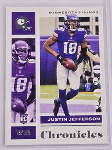 lot 104 image: Justin Jefferson Rookie 2020 Panini Chronicles No. 62