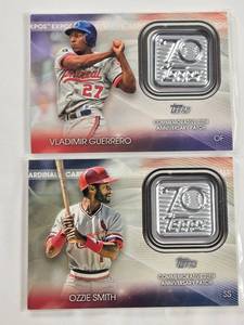 lot 117 image: Topps 70th Anniversary Patch Cards Vladimir Guerrero & Ozzie Smith