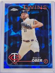 lot 127 image: Bailey Ober 2024 Topps Chrome Sapphire No. 121