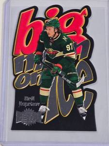 lot 131 image: Kirill Kaprizov 2021-22 Die Cut NHL Metal Universe Big Man on Ice Card No. BM-19