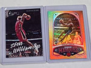 lot 134 image: Lot of 2 Zion Williamson Rookie Cards