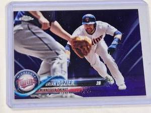 lot 136 image: Brian Dozier Topps Chrome Purple Refractor No. 140 Chrome Numbered 154499