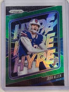 lot 142 image: Josh Allen 2024 Panini Prizm Refractor #13 Hype Insert