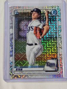 lot 162 image: Joe Ryan 2020 1st Bowman Chrome Mojo No. BCP-117