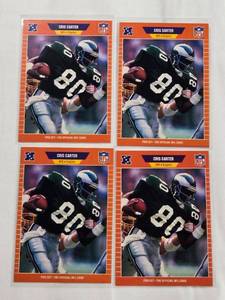 lot 168 image: Lot of 4 Cris Carter Rookie Cards - All are 1998 Pro Set No. 314