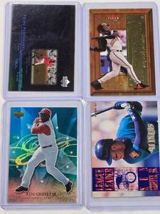 lot 170 image: Lot of 4 Ken Griffey Jr. Inserts - Upper Deck Prime Performers, Upper Deck No. 17, League Leaders, Fleer Triple Crown