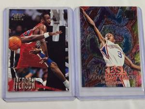 lot 173 image: Lot of 2 Allen Iverson Rookie Cards 1997 Fresh Foundations No. 236, 1997 Fleer No. 235