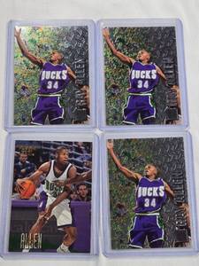 lot 182 image: Lot of 4 Ray Allen Rookie Cards