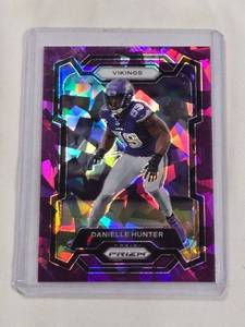 lot 201 image: Danielle Hunter 2023 Cracked Ice Panini Prizm Football  No.193, Numbered 143225