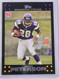 lot 204 image: Adrian Peterson Rookie 2007 Topps  No. 301