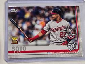 lot 209 image: Juan Soto 2019 Rookie Cup Topps Opening Day No. 128