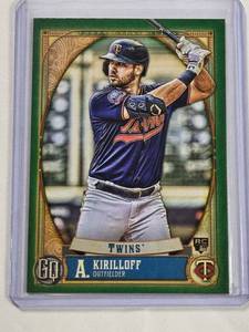 lot 213 image: Alex Kirilloff Green SP GQ Rookie 2021 Topps No. 5 in a Series of 320