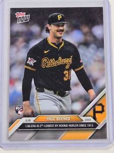 lot 214 image: Paul Skenes 2024 Topps Now Rookie Limited Print Run No. 770