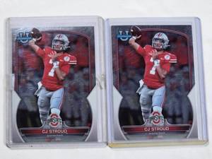 lot 217 image: Lot of 2 CJ Stroud Bowman University Rookie Cards