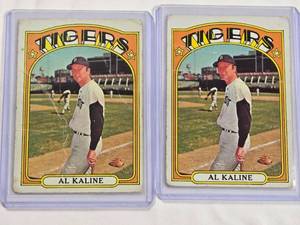 lot 232 image: Lot of 2 Al Kaline 1972 Topps No. 600