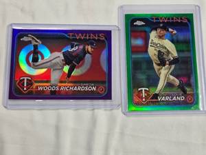 lot 234 image: Lot of 2 - Louie Varland Chrome Refractor No. USC90 Numbered 8099 & Simeon Woods Richardson Chrome Refractor No. USC45 Numbered 153250