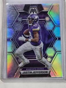 lot 242 image: Justin Jefferson 2023 Panini Mosaic Silver Holo No. 152
