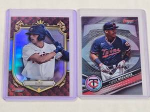 lot 245 image: Lot of 2 Brooks Lee Bowmans Best Propective Royalty PP-13 and Yasser Mercedes Bowmans Best Refractor TP-25