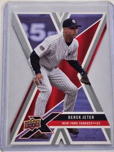 lot 255 image: Derek Jeter Upper Deck X Die Cut 2008 No. 70