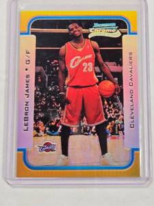 lot 269 image: REPRINT LeBron James 2003 Bowman Chrome Rookie Card #123 REPRINT