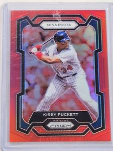 lot 271 image: Kirby Puckett 2024 Panini Prizm Red Refractor No. 276,  Numbered 204299